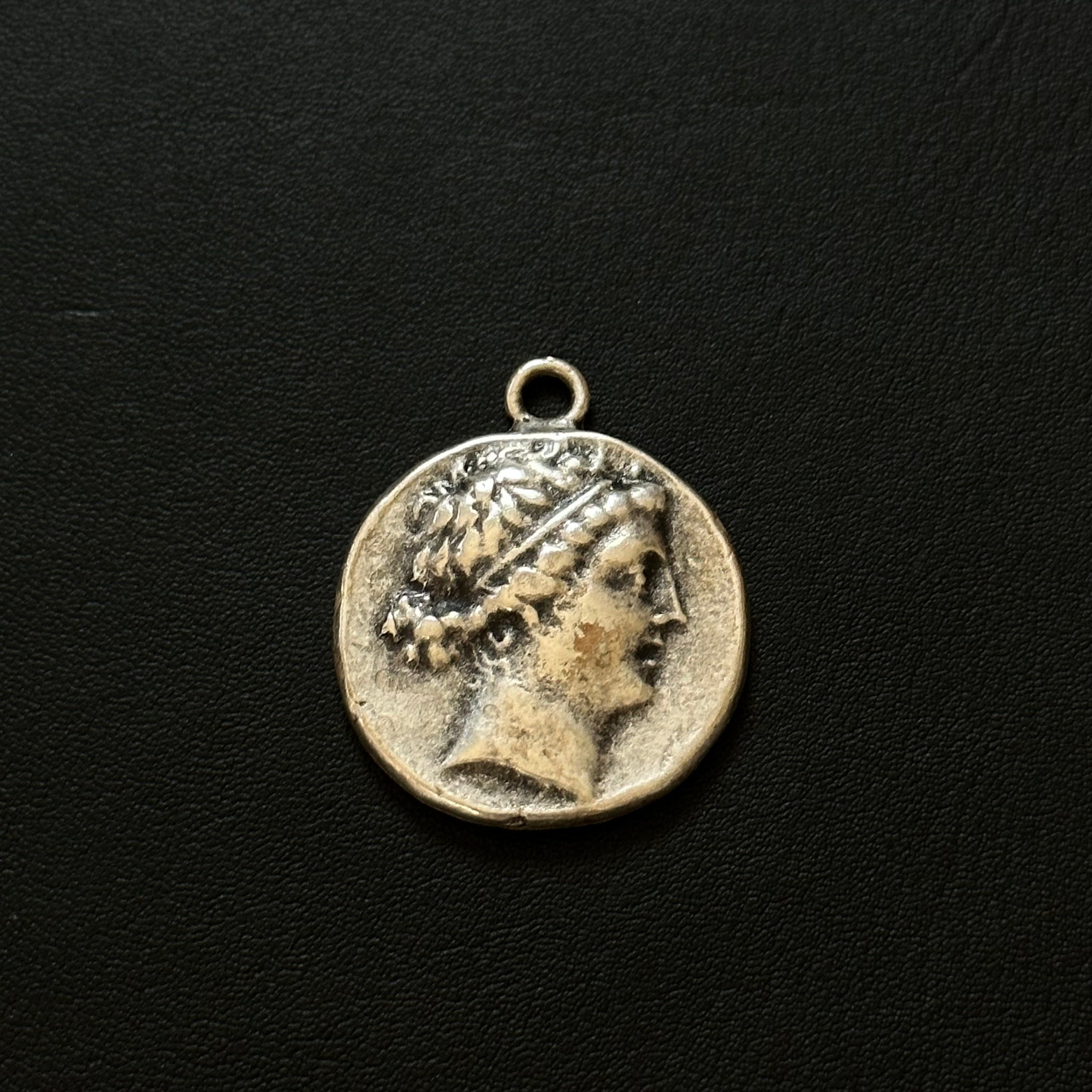 Large Coin Charm - Silver