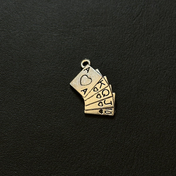 Playing Cards Charm - Silver