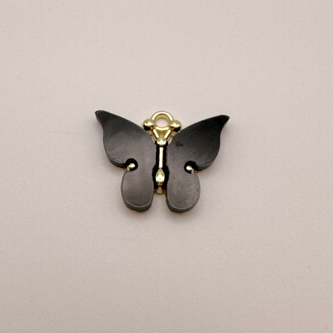 Large Black Butterfly Charm