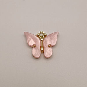 Large Pink Butterfly Charm