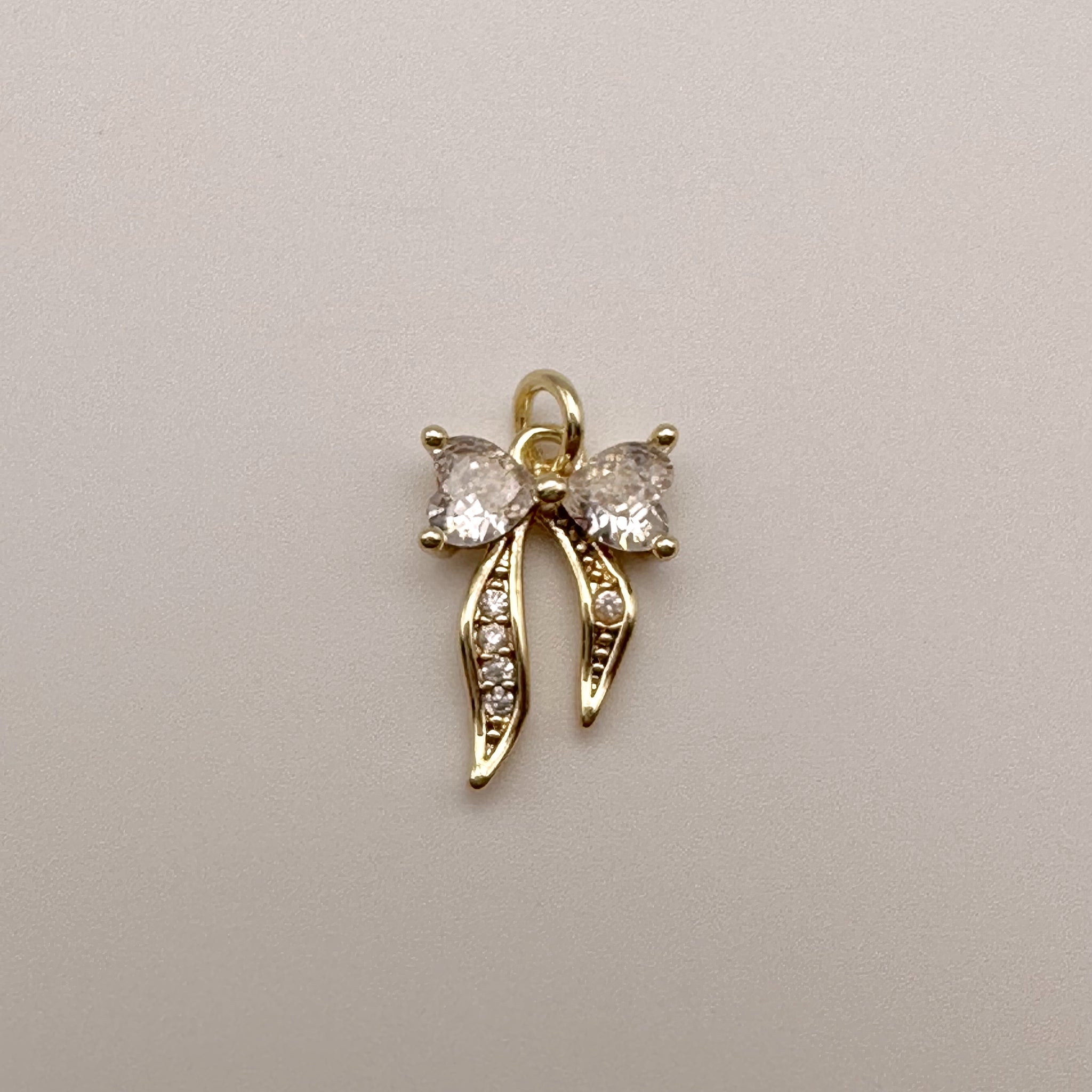 Micro Pave Bow Charm
