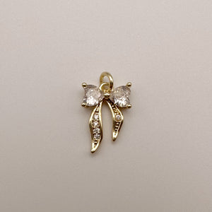 Micro Pave Bow Charm