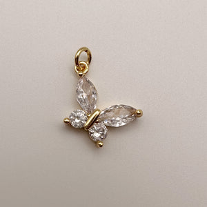 Cubic Zirconia Butterfly Charm